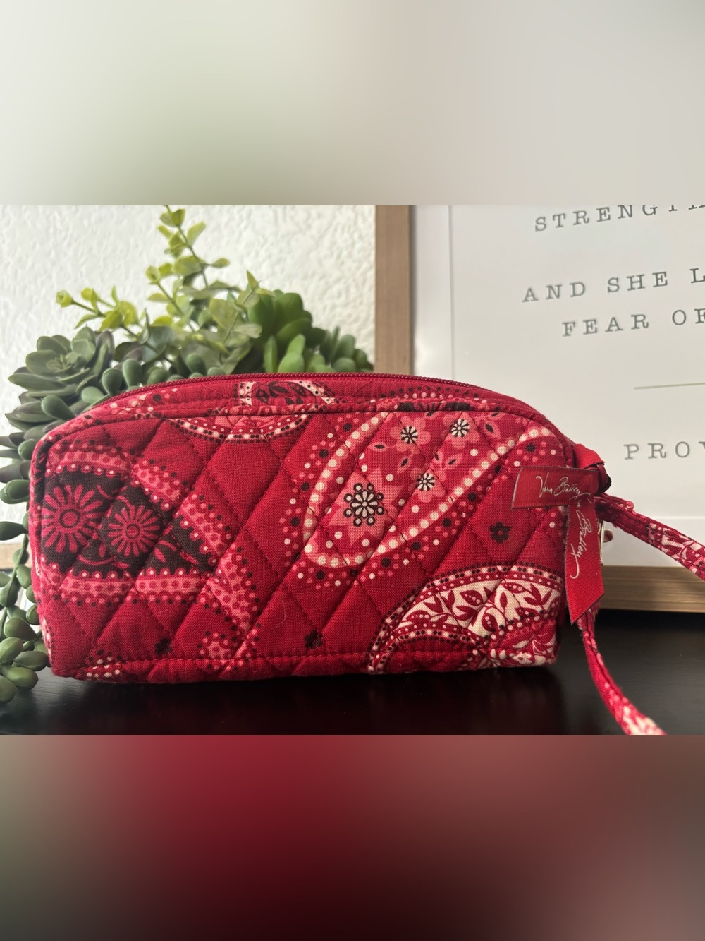 Vera Bradley Quilted Paisley Wristlet